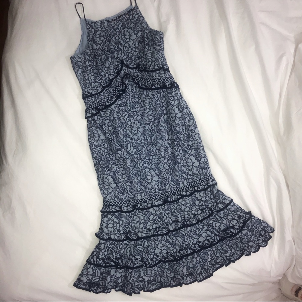 Keepsake the label blue lace dress